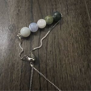 Pisces crystals and horoscope Silver Bracelet